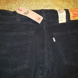 Levis 502 Black Curduroy W38-L32 pants.Reg-Taper